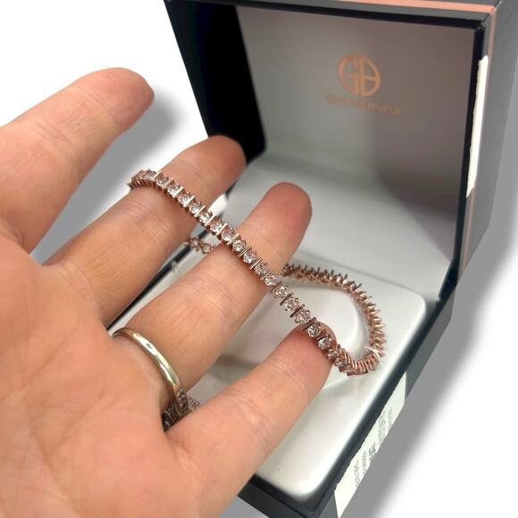 Giani Bernini Cubic Zirconia Tennis Bracelet 18k Rose Gold-Plate Sterling Silver - Picture 8 of 11